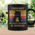 Crochet Because Omicidio È Sbagliato Divertente Gatto Maglieria Tazze Ideas de regalos