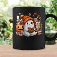 Cute Ghost Ice Drinking Coffee Halloween Book Reading Womens Coffee Mug Gifts ideas