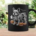Cute Halloween Skeleton French Bulldog Puppy Bones Costume Coffee Mug Gifts ideas