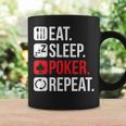 Da Poker Con Scritta Eat Sleep Poker Idea Regalo Per Giocatori Di Poker Tazze Ideas de regalos