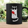 Divertente Gatto Che Porta Occhiali Sole Suonare Ping Pong Tazze Ideas de regalos