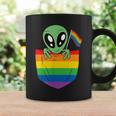 Divertente Pocket Alien Lgbt Bandiera Arcobaleno Gay Pride Tazze Ideas de regalos
