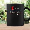 Donna K Is For Kaitlyn Ragazze Nome Personalizzato Personalizzato Scuola Bambini Con Collo A Tazze Ideas de regalos