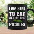I Am Here To Eat All Of The Pickles Pickles Lover Tazze Ideas de regalos