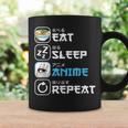 Eat Sleep Anime Ripetitore Manga Otaku Divertente Anime Ramen Tazze Ideas de regalos