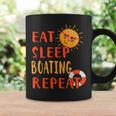 Eat Sleep Boating Repeat Boating Hobby Boat Pastime Summer Coffee Mug Gifts ideas