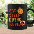 Eat Sleep Diving Repeat Diving Hobby Diver Pastime Summer Coffee Mug Gifts ideas