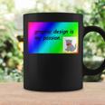 El Diseño Gráfico Es Mi Pasión Arco Iris Comic Sans Taza de café Ideas de regalos