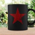 Estrella Roja Envejecida Grunge Estrella Roja De Colorintage Taza de café Ideas de regalos