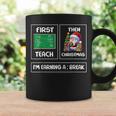 First Teach Then Christmas I'm Earning A Break Teacher Xmas Coffee Mug Gifts ideas