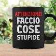 Frasi Ironiche Divertenti Attenzione Faccio Cose Stupide Tazze Ideas de regalos