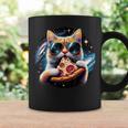 Cat Eating Pizza In Space Kitty Galaxy Coffee Mug Gifts ideas