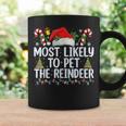 Likely To Pet The Reindeer Squad Family Joke Christmas Coffee Mug Gifts ideas