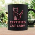 Gatto Divertente Certificato Cat Lady I Love Cats Animal Tazze Ideas de regalos