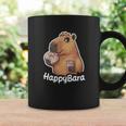 Happybara Happy Capybara Divertente Gioco Di Parole Per Amanti Del Caffè E Delle Ciambelle Maglia A Manica Tazze Ideas de regalos