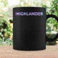 Highlander Cool Cat Edgy Glitch Arte Estetica Tazze Ideas de regalos