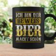 Ich Bin Der Beweis Bier Macht Schön Alkohol Durst Saufen German Tassen Geschenkideen