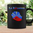 Isla De La Reunión Departamento 974 Bandera De Mapa De Antillas Taza de café Ideas de regalos