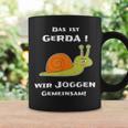 Joggen Sport Lustiger Spruch Das Ist Gerda Wir Joggen Gemeinsam Laufen Slow Schnecke Short-Sleeved S Tassen Geschenkideen