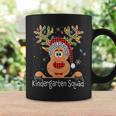 Kindergarten Squad Plaid Reindeer Santa Teacher Christmas Coffee Mug Gifts ideas