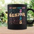 My Last First Day Senior 2025 Back To School Class Groovy Coffee Mug Gifts ideas