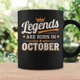 Legends Are Born October Crown And Stars Birthday Coffee Mug Gifts ideas