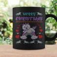 Merry Christmas Cute Rainbow Cat Lover Quote Ugly Sweater Coffee Mug Gifts ideas
