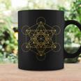 Metatron's Cube Sagrada Geometría Yoga Pray Taza de café Ideas de regalos