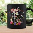 Mexican Dog Day Of The Dead Skeleton Sugar Flowers Dogs Coffee Mug Gifts ideas