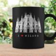 Milán Catedral De Milánintage Italia Amor I Love Milano Taza de café Ideas de regalos