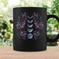 Misticismo Flores Luna Pintura Damas Fases De La Luna Taza de café Ideas de regalos