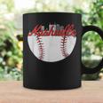 Nashville Skyline Cityscape Baseball Retro Vintage Coffee Mug Gifts ideas