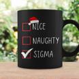 Nice Naughty Sigma List Santa Claus Sarcastic Coffee Mug Gifts ideas