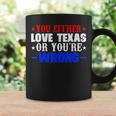 O Ami Il Texas O Ti Sbagli Il Texas Tazze Ideas de regalos