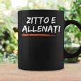 Palestra Bodybuilding Scritta Divertente Zitto E Allenati Tazze Ideas de regalos