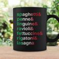 Pasta Italian Food Foodie Chef Lista Di Pastas Tazze Ideas de regalos