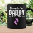 Promoted To Daddy Est 2024 Fathers Day First Time Dad Girl Coffee Mug Gifts ideas