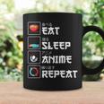 Regalo Divertente Eat Sleep Anime Repeat Manga Anime Tazze Ideas de regalos