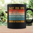 Retrointage Best Dog Mum Ever Bump Fit Perro Mamá Regalo Taza de café Ideas de regalos