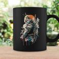 Samurai Gato Japonés Uniforme Pintura Retrato Gato Samurai Taza de café Ideas de regalos