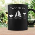 Segeln Tagesplan Segelschiff Geschenk Kaffee Wein Segler Tassen Geschenkideen