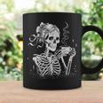 Skeleton Messy Bun Coffee Halloween Coffee Lover Mom Coffee Mug Gifts ideas