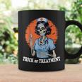 Trick Or Treatment Halloween Nurse Skeleton Ghost Coffee Mug Gifts ideas