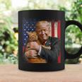 Trump Hugging An Orange Cat 2024 Make Cats Safe Again Coffee Mug Gifts ideas