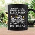 Unterschätze Niemals Einen Old Mann Mit Einer Motorrad Tassen Geschenkideen