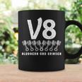 V8 Blubbern Und Grinsen Hubraum 8 Zylinder Car Lovers8 S Tassen Geschenkideen