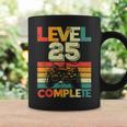 Video Gamer Nivel 25 Completo Retro 25 Aniversario De Bodas Taza de café Ideas de regalos