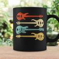 Vintage Retro Bass Guitar Bass Guitarra Taza de café Ideas de regalos