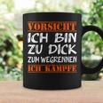 Vorsicht Ich Bin Zu Dick Zum Wegrennen Ich Kampffe Fett Tassen Geschenkideen