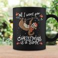 All I Want For Christmas Is A Sloth Ugly Christmas Sweaters Coffee Mug Gifts ideas